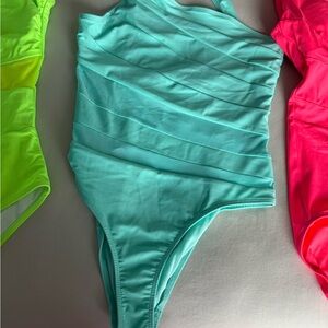 Aqua Blue One-Piece Swimsuit